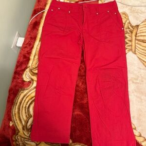 INC International Concepts Red Ankle pants cargos jeans
